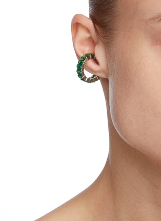 Figure View - Click To Enlarge - HANSHSU - Kiki' Green Zircon Ear Cuff