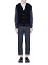 Figure View - Click To Enlarge - LANVIN - Mixed media contrast sleeve cardigan