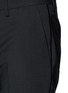 Detail View - Click To Enlarge - LANVIN - Velvet trim slim fit stretch wool pants
