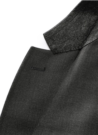 Detail View - Click To Enlarge - LANVIN - Notch lapel wool crosshatch suit