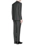Back View - Click To Enlarge - LANVIN - Notch lapel wool crosshatch suit