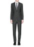 Main View - Click To Enlarge - LANVIN - Notch lapel wool crosshatch suit