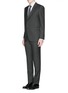 Figure View - Click To Enlarge - LANVIN - Notch lapel wool crosshatch suit