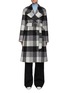 Main View - Click To Enlarge - PORTSPURE - SINGLE BREAST BELTED CHECK LONG COAT