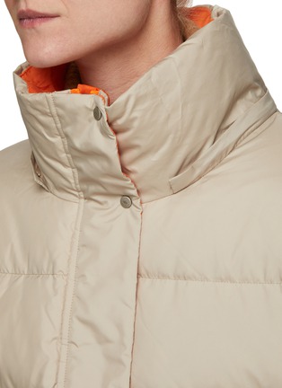 Detail View - Click To Enlarge - PORTSPURE - CONTRASTING HOOD LONG PUFFER JACKET