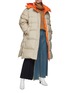 Figure View - Click To Enlarge - PORTSPURE - CONTRASTING HOOD LONG PUFFER JACKET