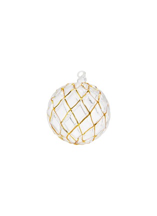 Main View - Click To Enlarge - SHISHI - Grid Glass Ball Ornament – Clear/Gold
