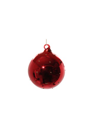 Main View - Click To Enlarge - SHISHI - Glitter Dot Shiny Glass Ball Ornament – Red/Gold