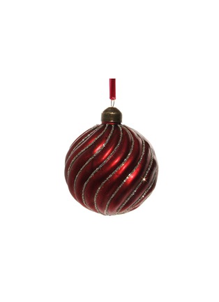 Main View - Click To Enlarge - SHISHI - Glitter Whirl Glass Ball Ornament – Red/Gold