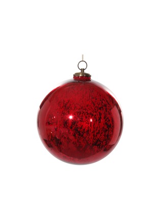Main View - Click To Enlarge - SHISHI - Antique Metal Extra Large Glass Ball Ornament – Red