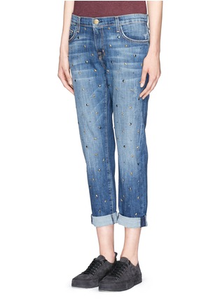 Front View - Click To Enlarge - CURRENT/ELLIOTT - 'The Fling' stud jeans