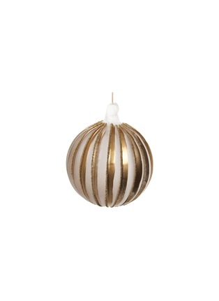 Main View - Click To Enlarge - SHISHI - Metallic Bead Streaked Glass Ball Ornament – Off-white/Gold