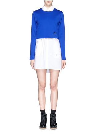 Figure View - Click To Enlarge - T BY ALEXANDER WANG - T-logo scuba jersey sweatshirt