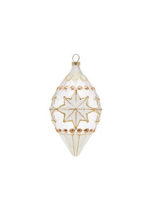 Main View - Click To Enlarge - SHISHI - Glitter Glass Cone Ornament – Clear/Gold
