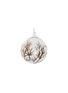 Main View - Click To Enlarge - SHISHI - Leaf Print Glass Ball Ornament – Gold/White