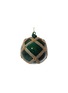Main View - Click To Enlarge - SHISHI - Bead Glitter Grid Glass Ball Ornament – Green/Gold