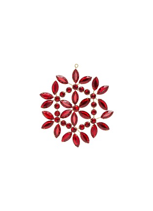 Main View - Click To Enlarge - SHISHI - Crystal Embellished Snowflake Ornament – Red/Gold