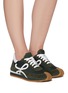 Figure View - Click To Enlarge - LOEWE - Flow Runner' suede panel lace-up sneakers