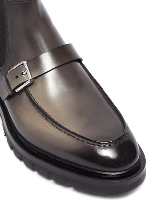 Detail View - Click To Enlarge - SANTONI - Cleat Sole Buckle Apron Boot