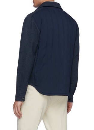Back View - Click To Enlarge - EQUIL - Wool Cashmere Loro Piana Jersey Front Overshirt Jacket