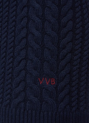  - VICTORIA, VICTORIA BECKHAM - Cable knit V-neck cricket jumper dress