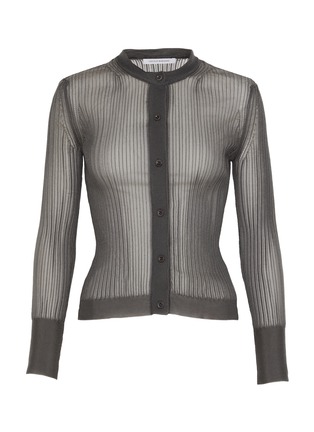 Main View - Click To Enlarge - CECILIE BAHNSEN - Felicity' See-through Plisse Cardigan