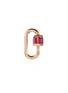 Main View - Click To Enlarge - MARLA AARON - Total Baguette Babylock' Ruby 14k Rose Gold Pendant