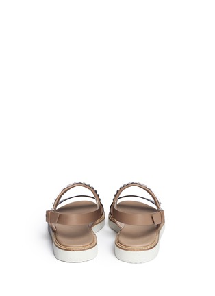 Back View - Click To Enlarge - COLE HAAN - 'Capri' glitter jewel leather sandals