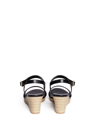 Back View - Click To Enlarge - COLE HAAN - 'Opha' leather espadrille wedge sandals