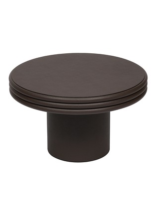 Main View - Click To Enlarge - GIOBAGNARA - Scala Medium Leather Cover Round Coffee Table – Moka