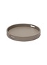 Main View - Click To Enlarge - GIOBAGNARA - Polo Large Leather Cover Round Tray – Mud