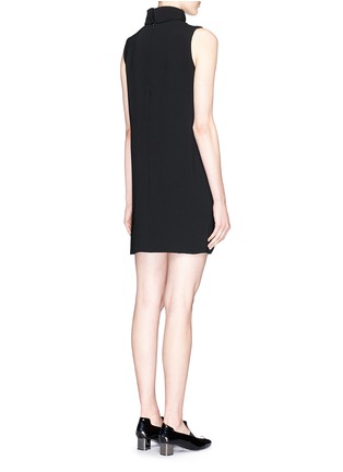Back View - Click To Enlarge - MO&CO. EDITION 10 - Faux pearl bar asymmetric ruche dress