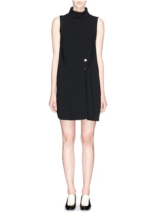 Main View - Click To Enlarge - MO&CO. EDITION 10 - Faux pearl bar asymmetric ruche dress
