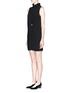 Figure View - Click To Enlarge - MO&CO. EDITION 10 - Faux pearl bar asymmetric ruche dress