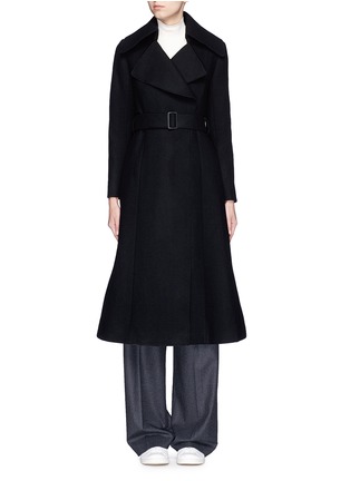Main View - Click To Enlarge - MO&CO. EDITION 10 - Wool felt trenchcoat