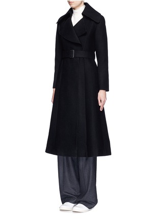 Figure View - Click To Enlarge - MO&CO. EDITION 10 - Wool felt trenchcoat