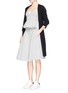Figure View - Click To Enlarge - MO&CO. EDITION 10 - Wool blend bonded scuba jersey skirt