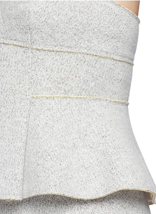 Detail View - Click To Enlarge - MO&CO. EDITION 10 - Peplum hem wool blend bonded scuba jersey bustier