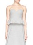 Main View - Click To Enlarge - MO&CO. EDITION 10 - Peplum hem wool blend bonded scuba jersey bustier