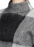 Detail View - Click To Enlarge - MO&CO. EDITION 10 - Plaid mohair blend turtleneck sweater
