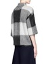 Back View - Click To Enlarge - MO&CO. EDITION 10 - Plaid mohair blend turtleneck sweater