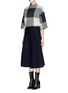 Figure View - Click To Enlarge - MO&CO. EDITION 10 - Plaid mohair blend turtleneck sweater