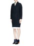 Front View - Click To Enlarge - MO&CO. EDITION 10 - Contrast interior oversize wool coat