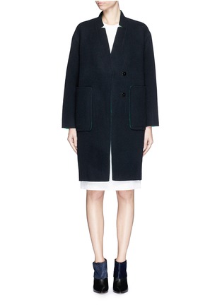 Main View - Click To Enlarge - MO&CO. EDITION 10 - Contrast interior oversize wool coat