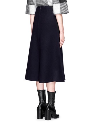 Back View - Click To Enlarge - MO&CO. EDITION 10 - Wool midi skirt