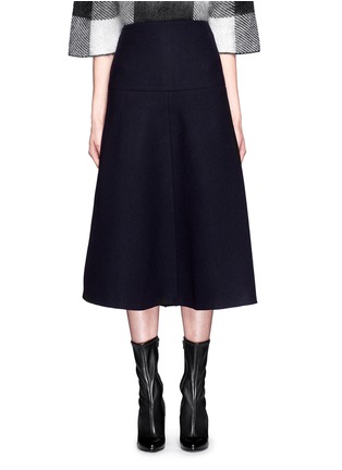 Main View - Click To Enlarge - MO&CO. EDITION 10 - Wool midi skirt