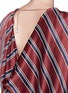 Detail View - Click To Enlarge - MO&CO. EDITION 10 - Regimental stripe drape chain back silk dress