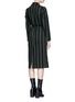 Back View - Click To Enlarge - MO&CO. EDITION 10 - Stripe wool coat