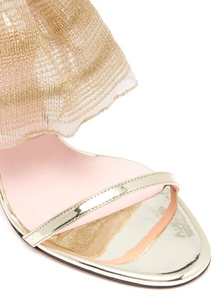Detail View - Click To Enlarge - PIFERI - Fantasia' Tulle Ankle Strap Vegan Leather Sandals