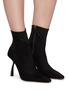 Figure View - Click To Enlarge - PIFERI - Merlin' Stretch Suede Ankle Boots